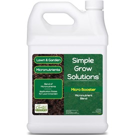 Organic Micronutrient Booster Lawn Fertilizer - Simple Grow Solutions- Garden & Lawn Fertilizer- Grower, Gardener- Liquid Food for Grass, Tomatoes, Flowers, Vegetables (1 Gallon)