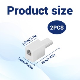 Rj11 to Bt Adapter, 2Pcs Phone to Ethernet Adapter, Rj11 to Bt Socket Adapter, P hone Adapte r Converter, Wire Spool A dapte r, P hone Jack to Ethernet A dapte r Connector for R j11 Universal Lead