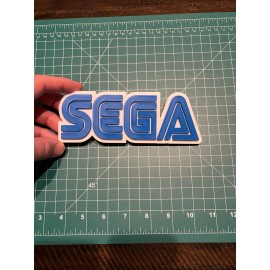 Unbranded 3D Printed SEGA Logo Sign Display Fan Art Video Game #2