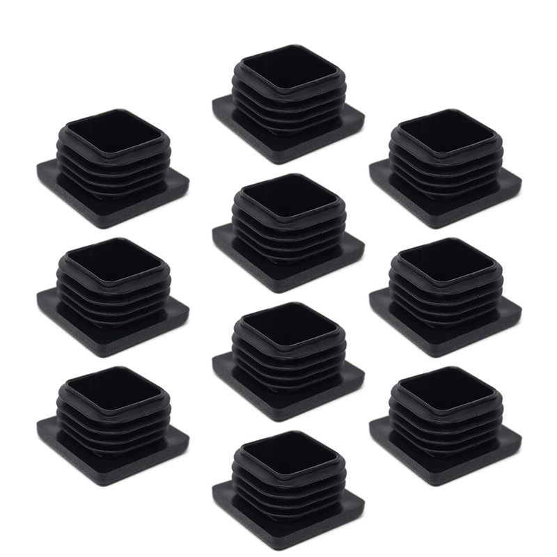 Design61 10 x Square Tube Plugs, Lamellar Plugs, 34 x