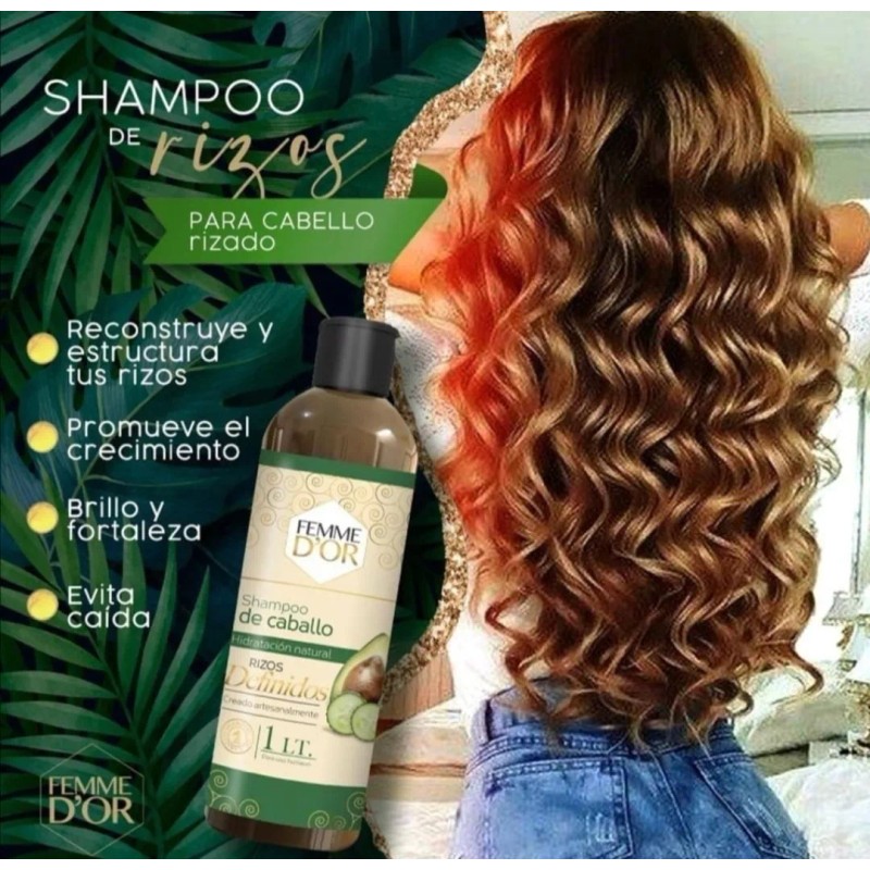 Femme D`or Shampoo Femme Dor Rizos1 Lt + 1 Jabón