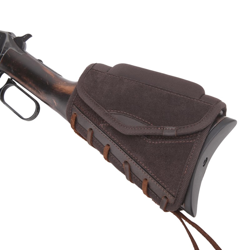 Leather Buttstock Shell Holder, Gun Stock Cover Cheek Rest Riser
