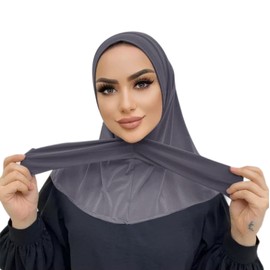 AIBEARTY Women Fashion Instant Muslim Turban Hijab with Snap Fastener Breathable Headscarf Bonnet Cap Turban Hat Shawl