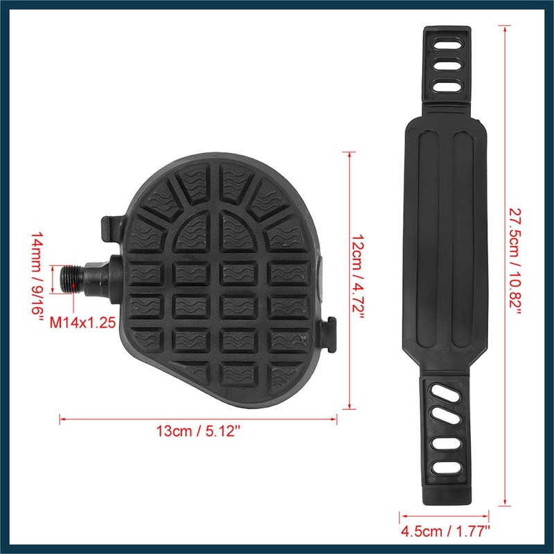 TUCKBOLD Pair Bike Pedals 9/16'' Spindle Platform Non Slip with