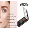 Eyebrow Drawing Palette 3 Shades With 1 Brush, Waterproof Non-Transfer