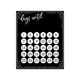 Event Countdown Board / 10" x 12" Chalkboard Style Calendar Countdown Sign/Days Until Blackboard Photo Prop/Made In The USA