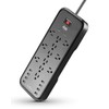 KMC 12-Outlet Surge Protector Power Strip with 8 USB Charging