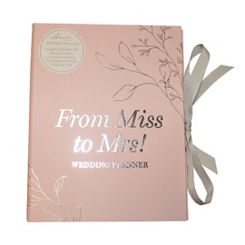 Wedding Planner Diary From Miss to Mrs! Organiser Book - Pink & Silver 9913