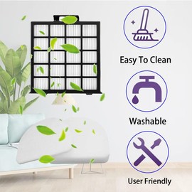 AZ4002 Accessories Kit Compatible With Shark AZ4000 AZ4002 Vacuum Cleaner, 1 Main Brush Roller,2 Hepa Filters,4 Foam & Felt Filters Compare to Part # 468FP4000#XHFAZ4000#XFFKAZ4000 (1+2+4)