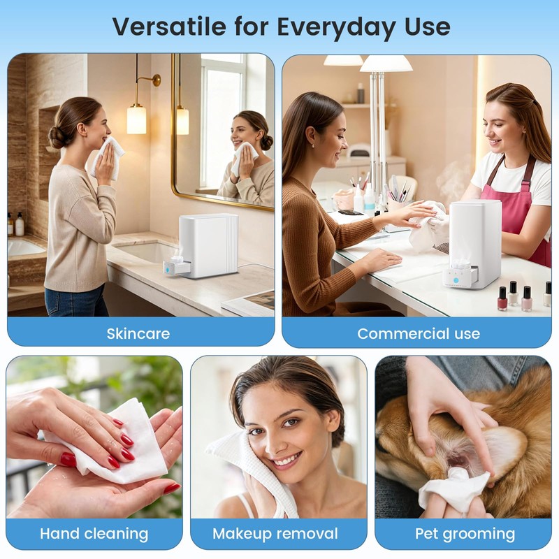 Hot Towel Dispenser Machine for Face, 5s Fast Heating 131°F