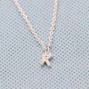 bifriend S925 Silver 26 Initial English Letter Crystal Chain Necklace
