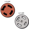 NEMA L15-20P to L21-30R Plug Adapter - 1 Foot, 20A/208V,