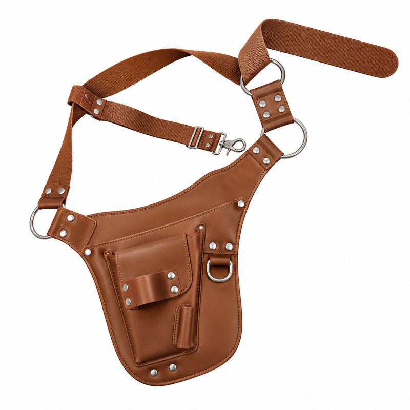 Adjustable Waist Tool Bag – PU Leather Work Belt Pouch