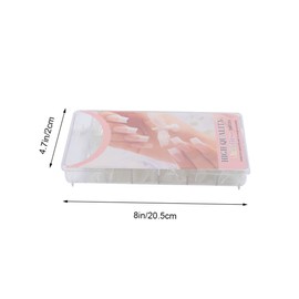 Healvian 600pcs Flat Fake Nail Tips for Women Easy Diy Nail Art Stickers Full Cover Nail Decals for Party Holiday Events