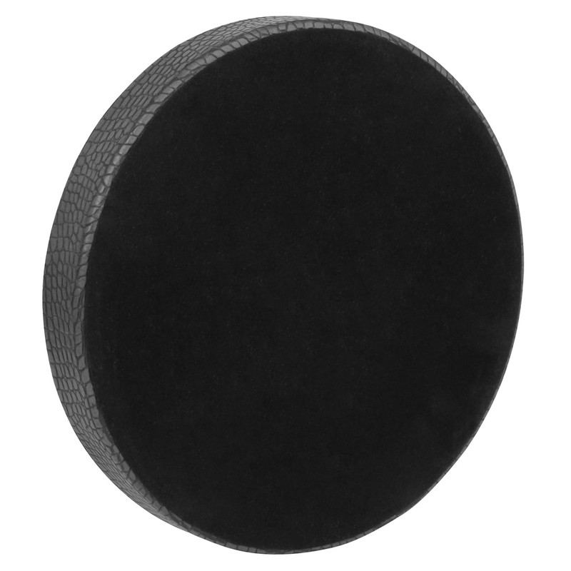 HofferRuffer Faux Leather Round Serving Tray, Vegan Croco Leather Decorative