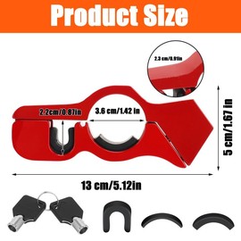 RAFIYU Motorcycle Lock Universal, Adjustable Brake Disc Lock, Security Anti-Theft Lock Handlebar Lock for Scooters, Mopeds, Scooters, Bicycles, ATVs, Off-Road Vehicles