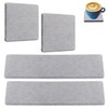 Water Absorbent Diatomite Coasters, Pack of 4, Grey Diatomite Absorbent