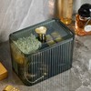 3 Grids Apothecary Jar Organizer, 1Pc 3-Section Cotton Ball Swabs