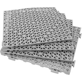 Venbytech for 12 Pack Rubber Interlocking Floor Tiles Waterproof Non-Patio Deck Mats