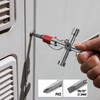 DURATECH 4 Way Sillcock Key with Bit, Multi-functional Water Key,