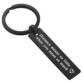iWenSheng Couple Keychain for Boyfriend Girlfriend Long Distance Relationship Keyring Going Away Gift for Husband Wife Couples Jewelry Brithday Valentines Anniversary His and Hers Gifts