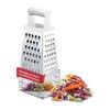 Wintem Stainless Steel 4 Sided Cheese Grater with Handy Dosing