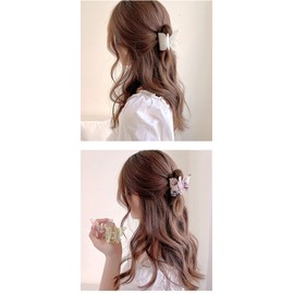 Butterfly Hair Clips Small Hair Claw Clips, Glitter Shell Marble Leopard Hair Catcher Pine Clip Hair Jaw Clips Hair Styling Accessories Hair Accessories for Women Girls, Blue