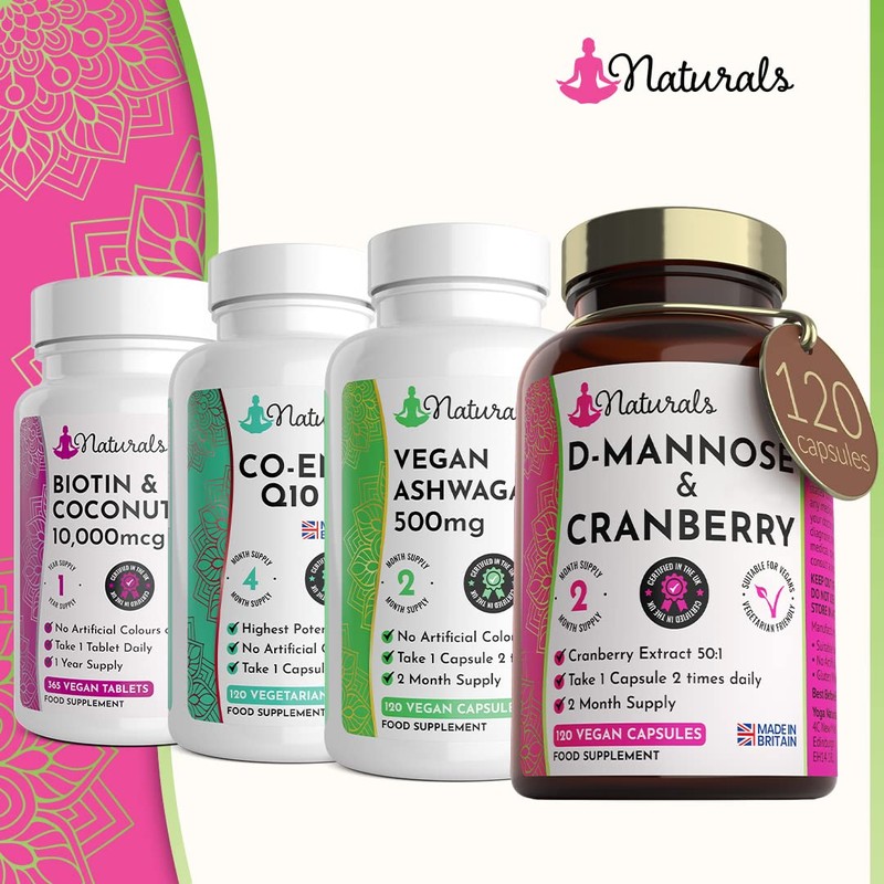 120 D-Mannose and Cranberry Capsules - (2 Months Supply) 1000mg