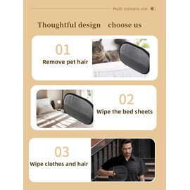 Anvgok Pet Hair Remover Glove - Grooming Gloves for Dogs & Cats (Black 1pcs)