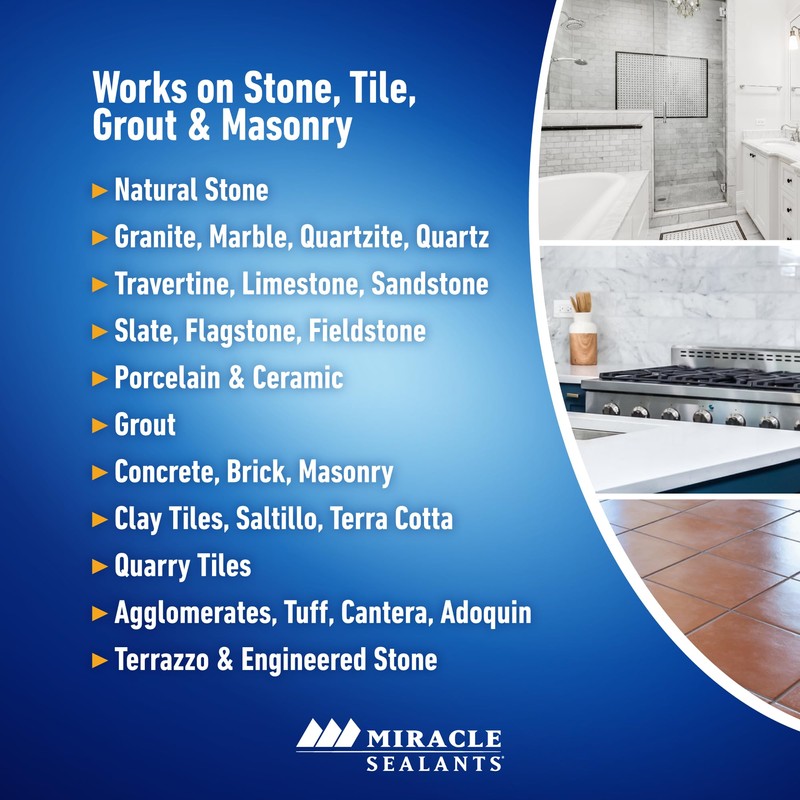 Miracle Sealants 511 H2O Plus Advanced Penetrating Sealer for Countertops,