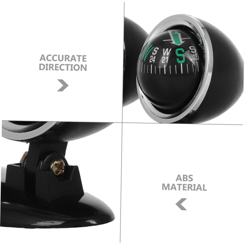 ULTECHNOVO Automotive Compass Ball Adjustable Two in Pointer for Car
