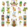 KINBOM 8 sheets Temporary Tattoos Stickers, Temporary Tattoo Kids Hawaiian