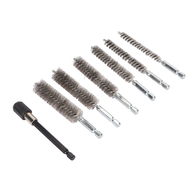 7Pcs Stainless Steel Bore Brush Stainless Steel Bristles Wire Brush