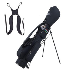 Sunday Golf Bag, Golf Stand Bag with Shoulder, Small Golf Club Bag, Women Golf Bag with Cooler (Black)