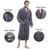 Inner Wish Mens Plush Fleece Robe, Cozy Warm Bathrobe Fuzzy