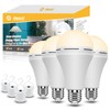 Neporal Emergency Rechargeable Light Bulbs Stay Light Up When Home