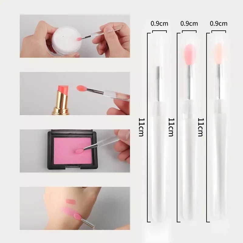 GAB Belleza Brocha Silicón Con Tapa Maquillaje Glitter Portátil (3