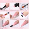 Poly Gel Nail Kit,3 Colors Pink Nude Nail Gel Set