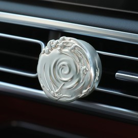 KEVANCHO Car Air Freshener Diffuser Vent Clip, Aroma Diffuser Refills, Aromatherapy Diffusers for Fragrance Car Accessories Decoration, Gift for Women Men Dad Mom (Silver)