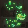 ZARROUEA Mermaid Princess Whale Sticker, Luminous Sticker, Luminous Sticker, Dolphin,
