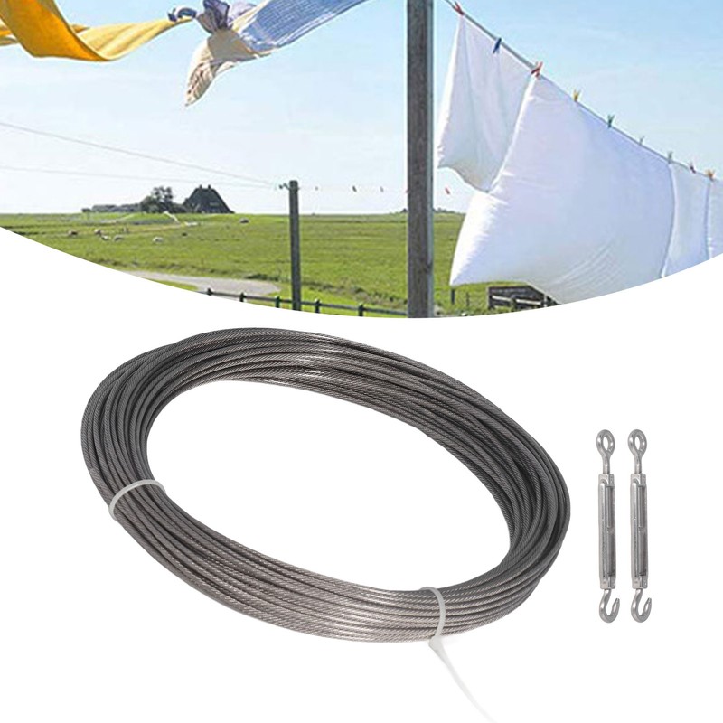 Stainless Steel Wire Rope Set Rust Proof Prevent Corrosion PVC