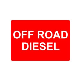 Off Road Diesel - Color Sticker - Decal - Diecut - Safety Industrial Label Fuel Offroad - 4.00x2.75