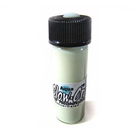 Glow-On Aqua, Aqua Glow and White Day Color, Gun Night Sights Paint. Medium Size 4.6 ml Vial. Concentrated, Bright Long Lasting Luminescence.