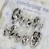 Clear Full Stone Gra Handmade Nail Tip Pedi Tip -