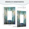 Decorative Light Switch Cover Teal Birch Trees Rustic Art Landscape