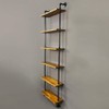 KINMADE Industrial Pipe Shelf Wall Shelf Rustic Wood with Black