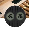 Round Hygrometer Thermometer ℃/℉ Digital Display High Accuracy Cigar Box