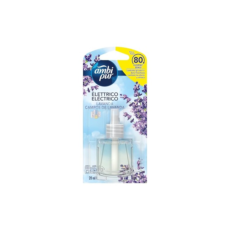 Ambi Pur Lavanda Ricarica Diffusore Elettrico Per Ambienti 9x20ml, Per