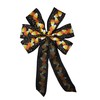 10" Candy Corn on Black Wired Wreath Bow