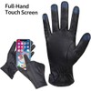 Mens Luxury Nappa Lambskin Leather Gloves Winter Warm Touchscreen Gloves